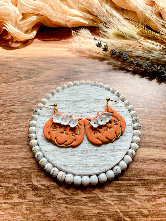 Floral Pumpkin Kitty